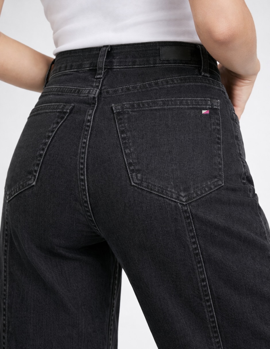Jeans wide leg a la cintura alta para mujer 3