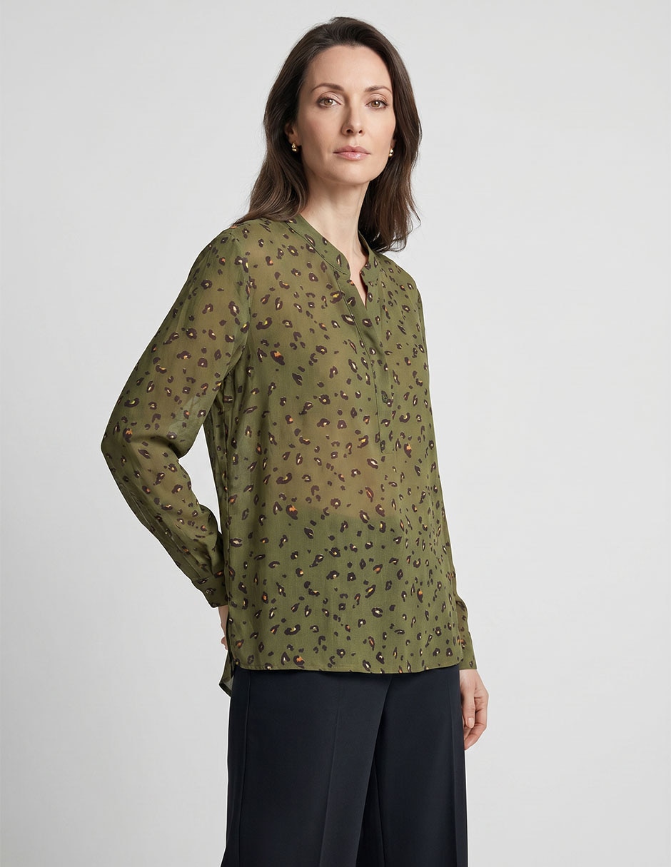 Blusa túnica manga corta para mujer