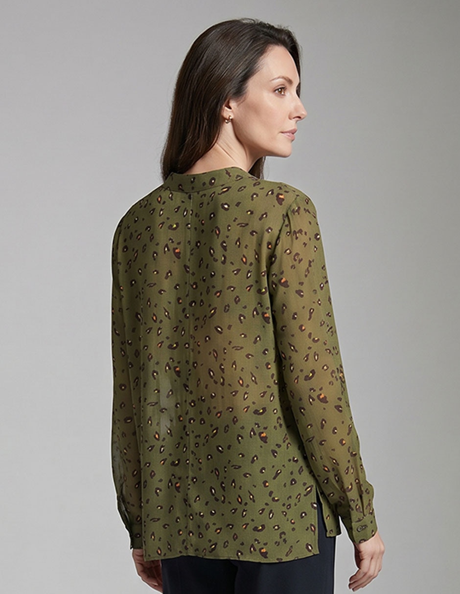 Blusa túnica manga corta para mujer