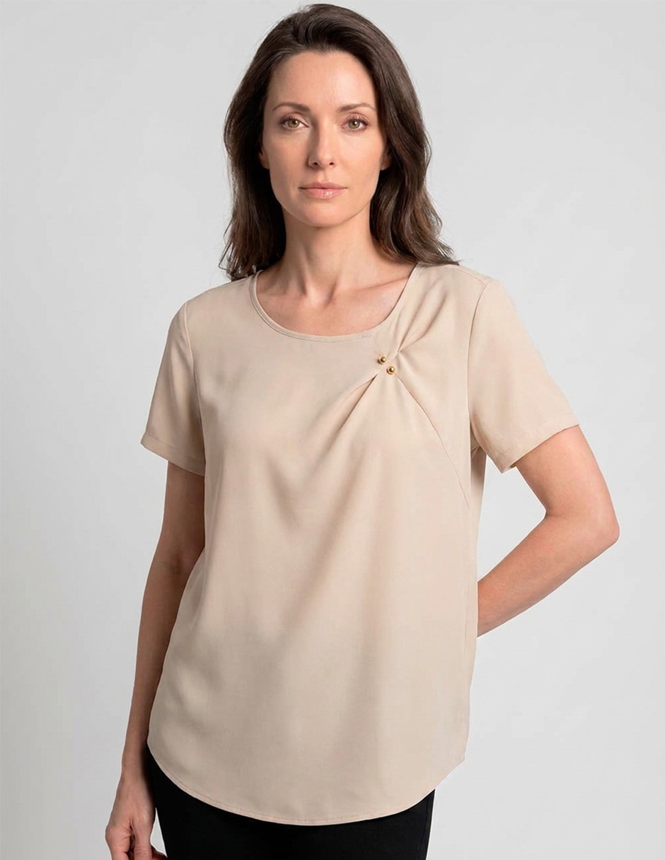 Blusa manga corta para mujer