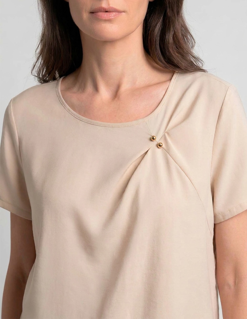 Blusa manga corta para mujer 3