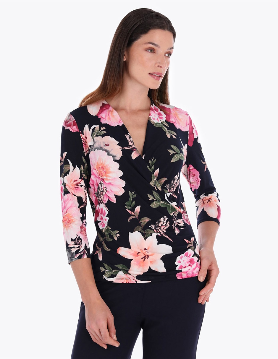 Blusa manga 3/4 para mujer
