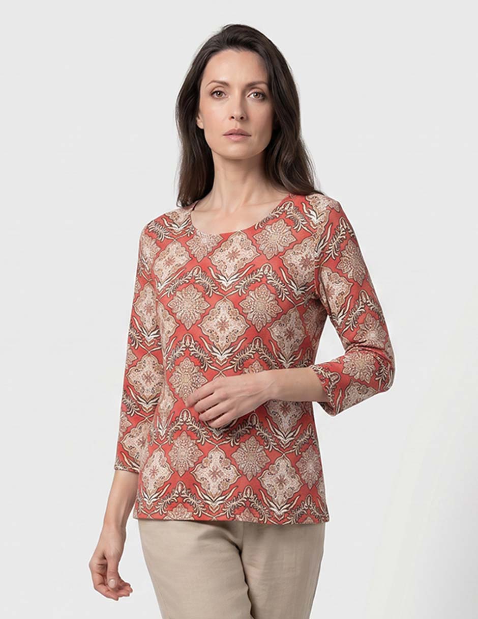 Blusa manga 3/4 para mujer