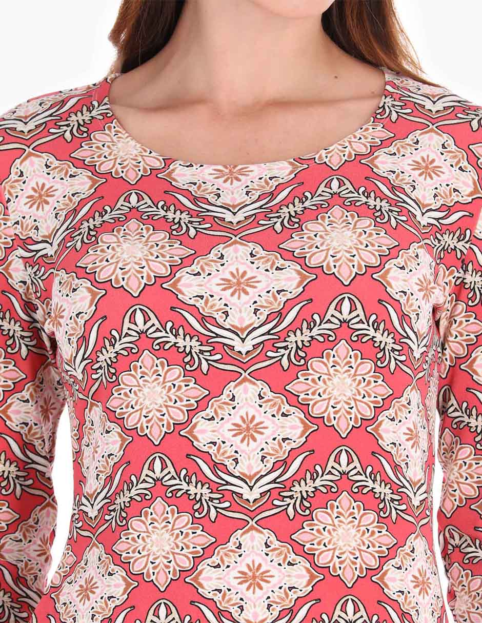 Blusa charme manga 3/4 para mujer