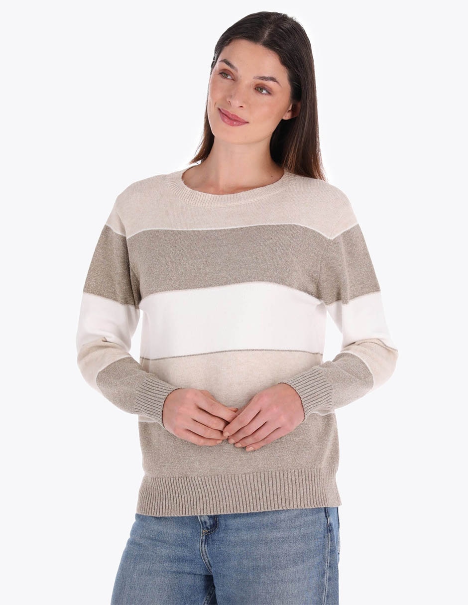 Suéter cuello redondo para mujer