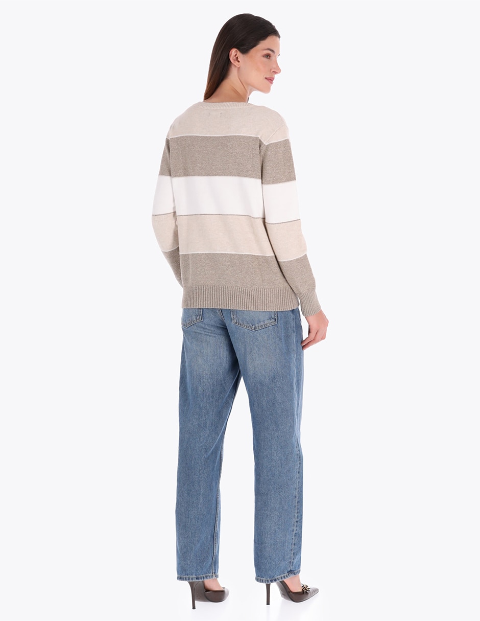 Suéter cuello redondo para mujer 2