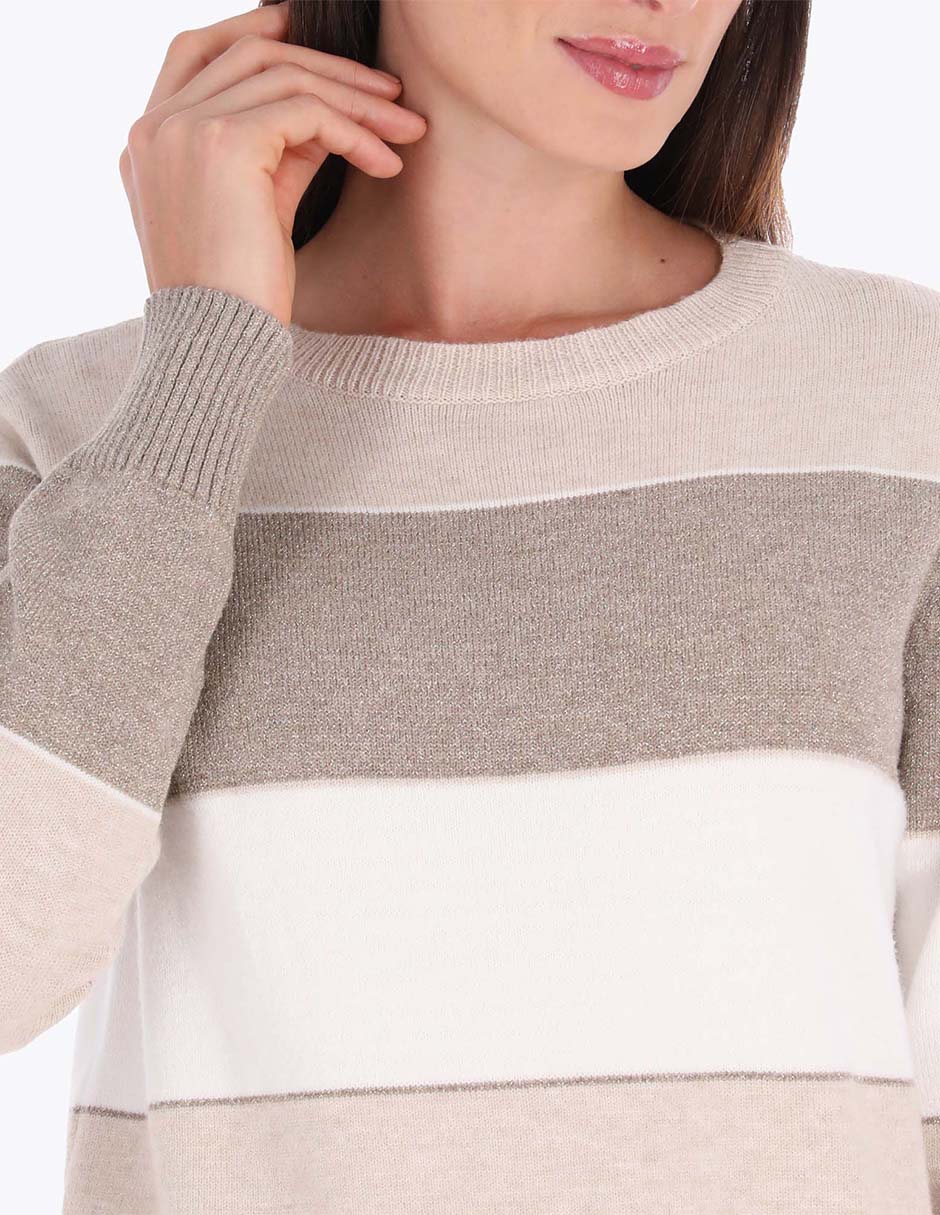 Suéter cuello redondo para mujer 4