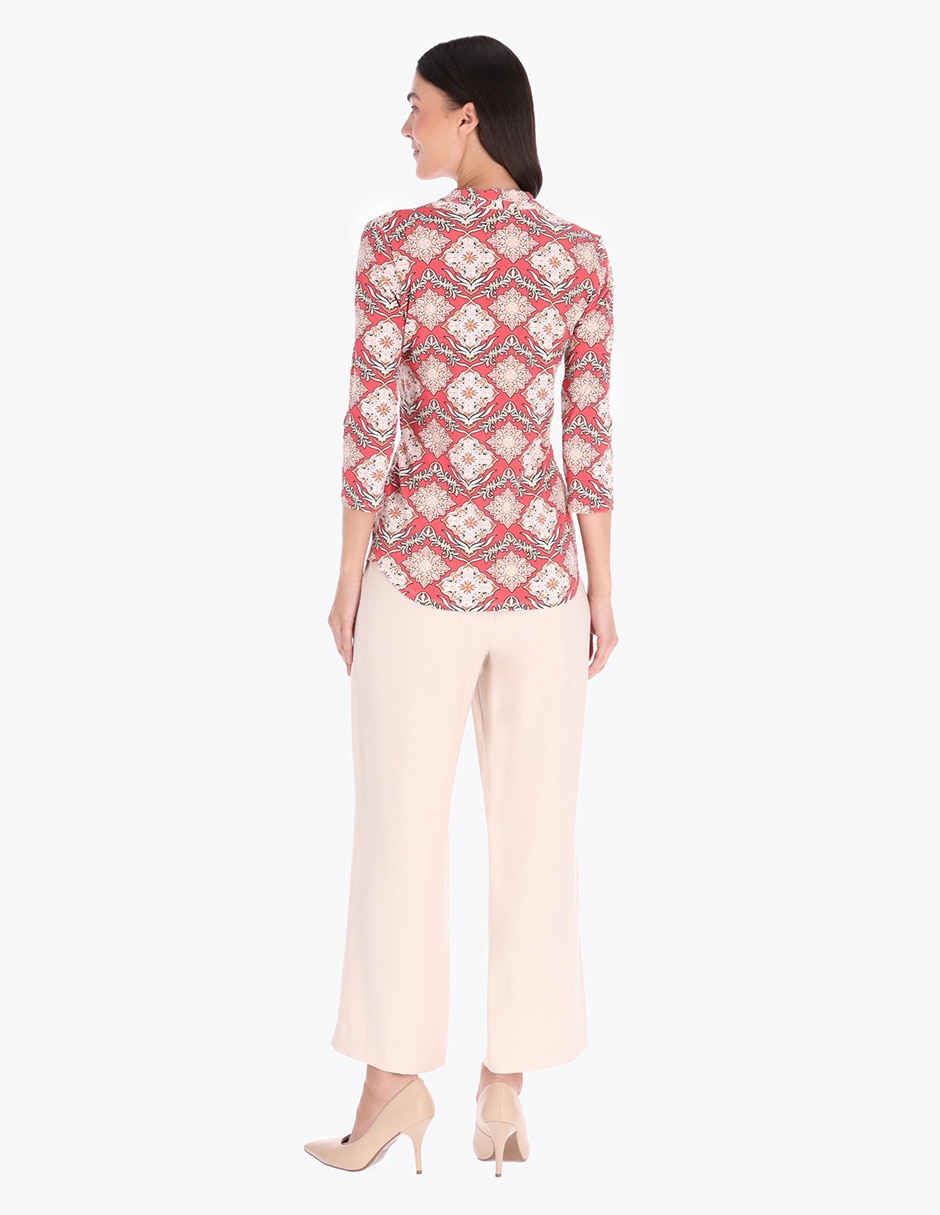 Blusa charme otoño manga 3/4 para mujer