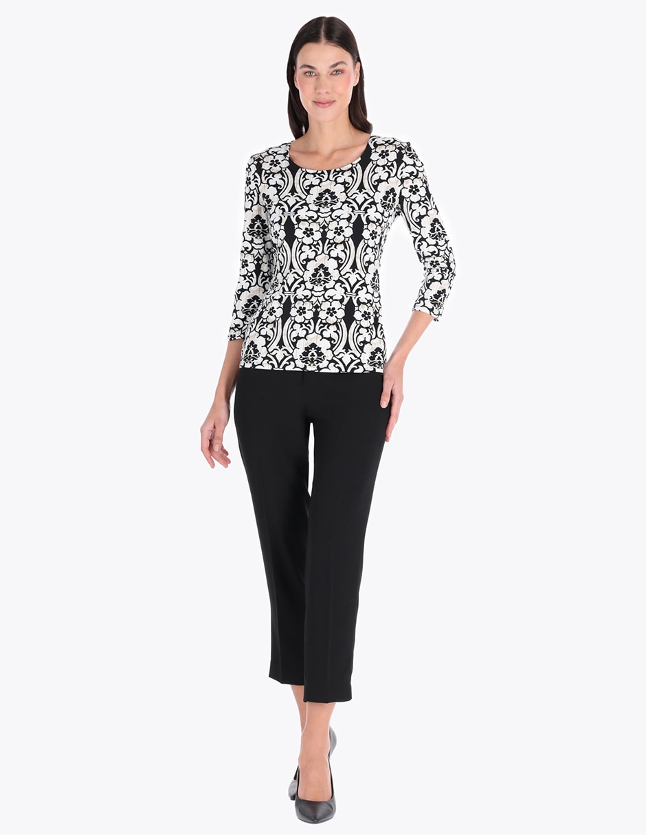 Blusa charme manga 3/4 para mujer