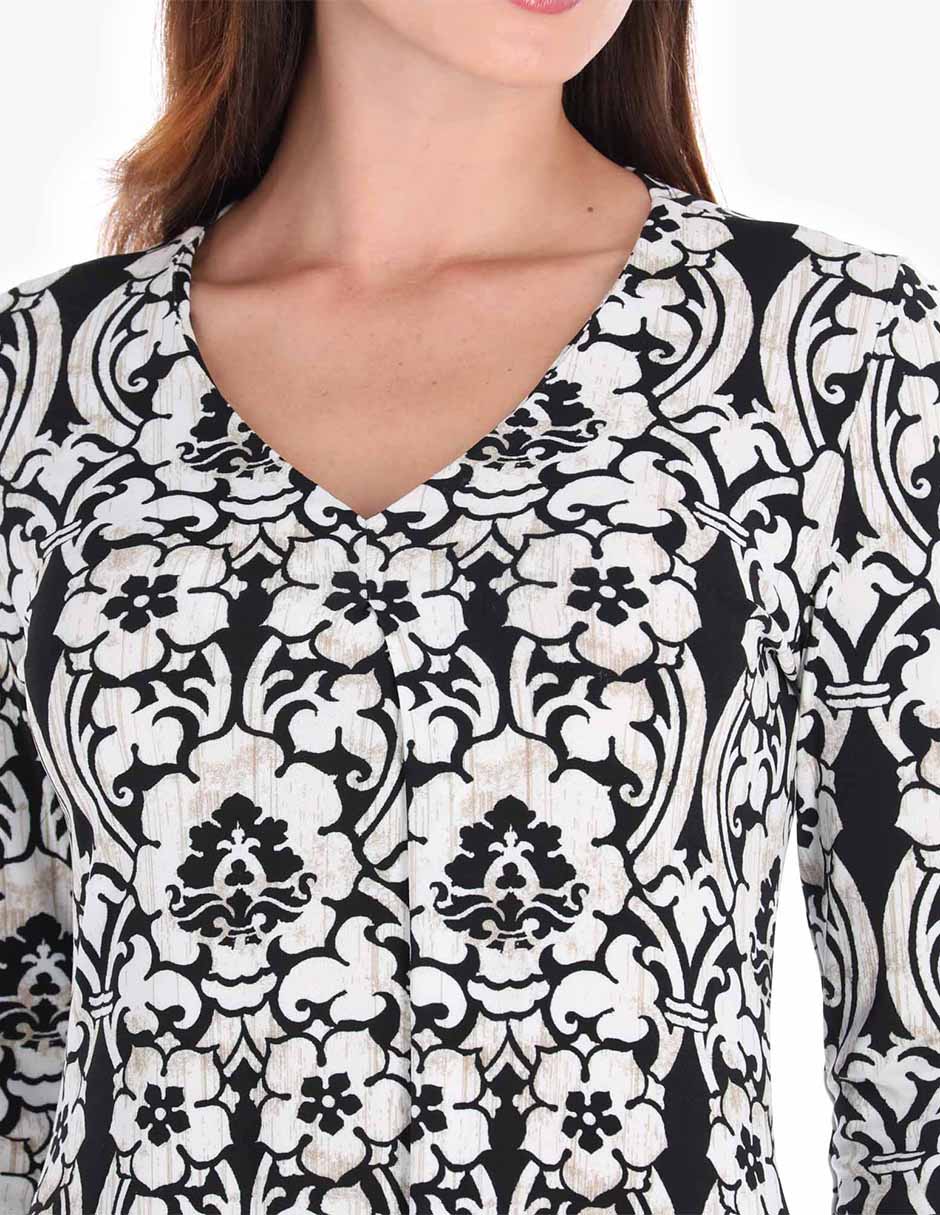Blusa charme manga 3/4 para mujer