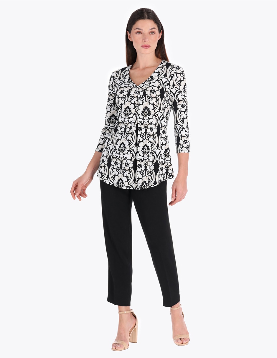 Blusa charme manga 3/4 para mujer