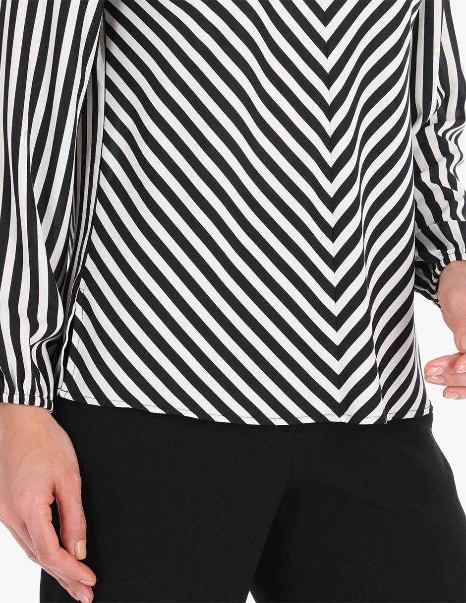 Blusa charme manga larga para mujer
