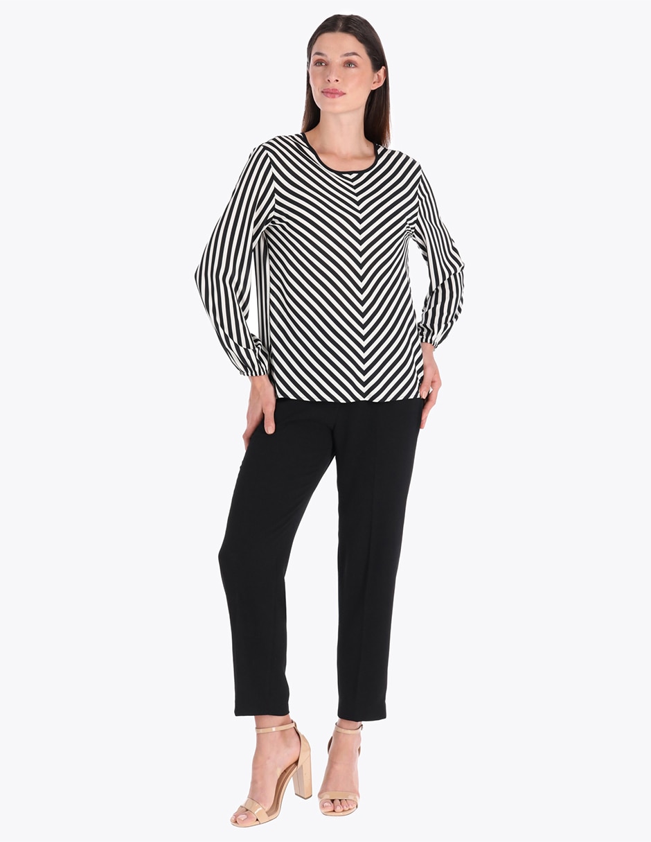 Blusa charme manga larga para mujer