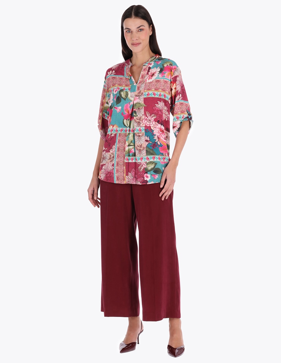 Blusa manga al codo para mujer 3