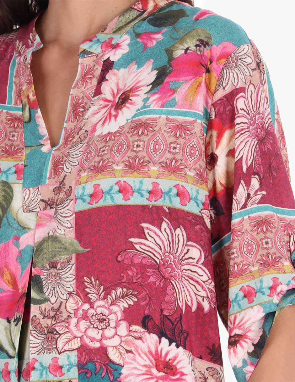 Blusa manga al codo para mujer 4