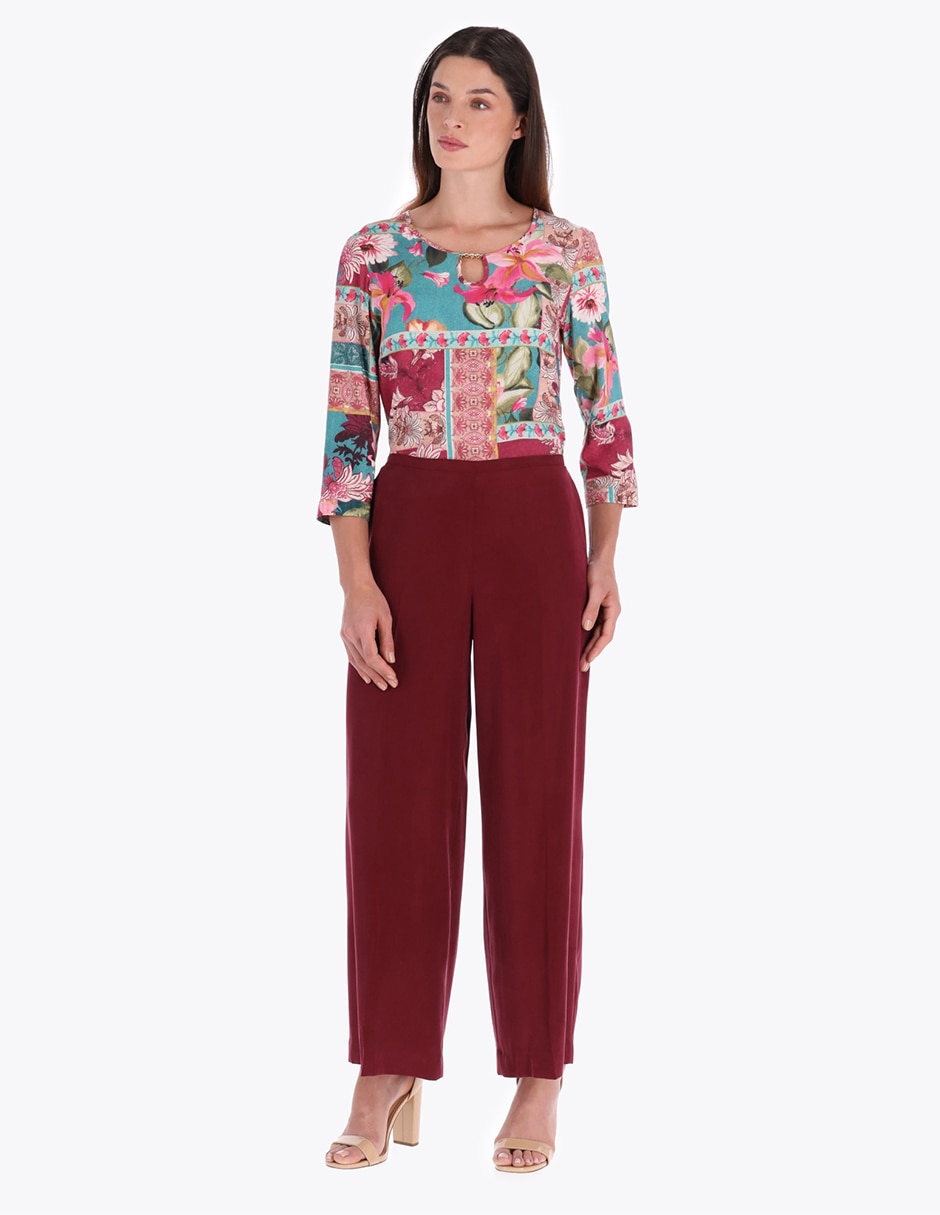 Pantalón acampanado slim para mujer 4