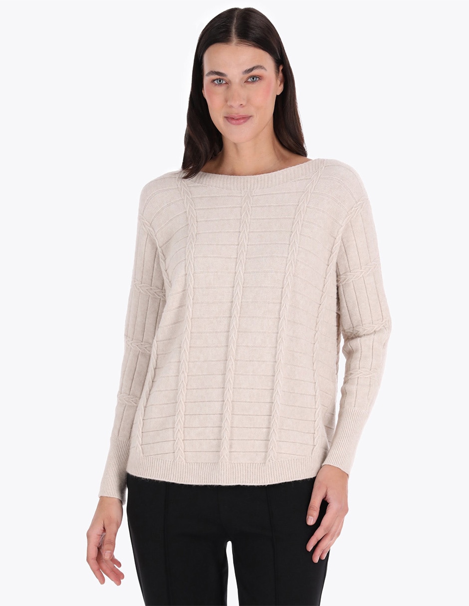 Suéter cuello redondo para mujer