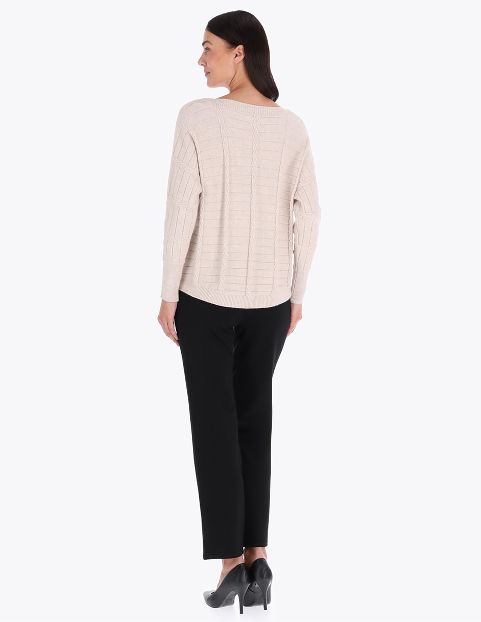 Suéter cuello redondo para mujer 2