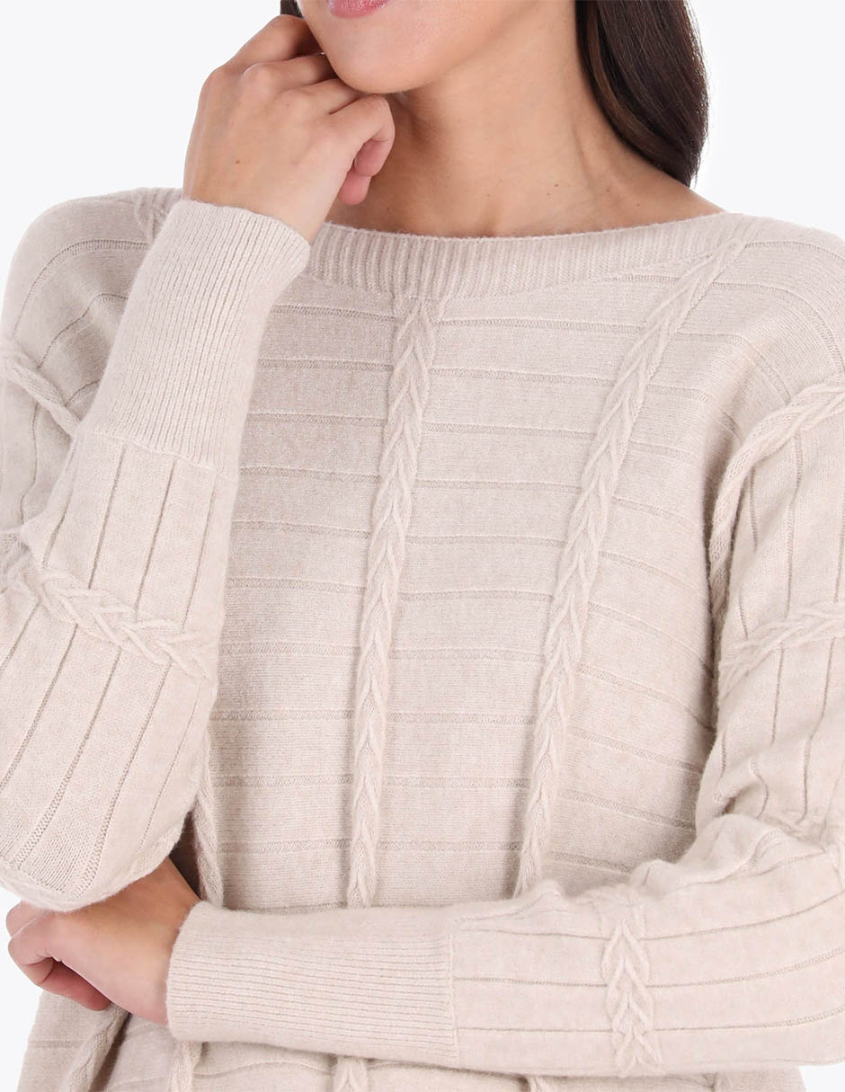 Suéter cuello redondo para mujer 3
