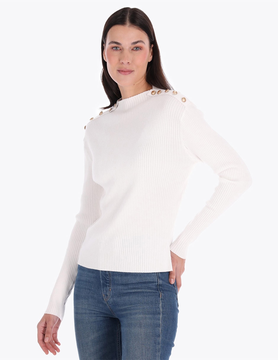 Suéter cuello redondo para mujer