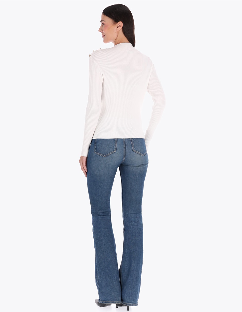 Suéter cuello redondo para mujer 2