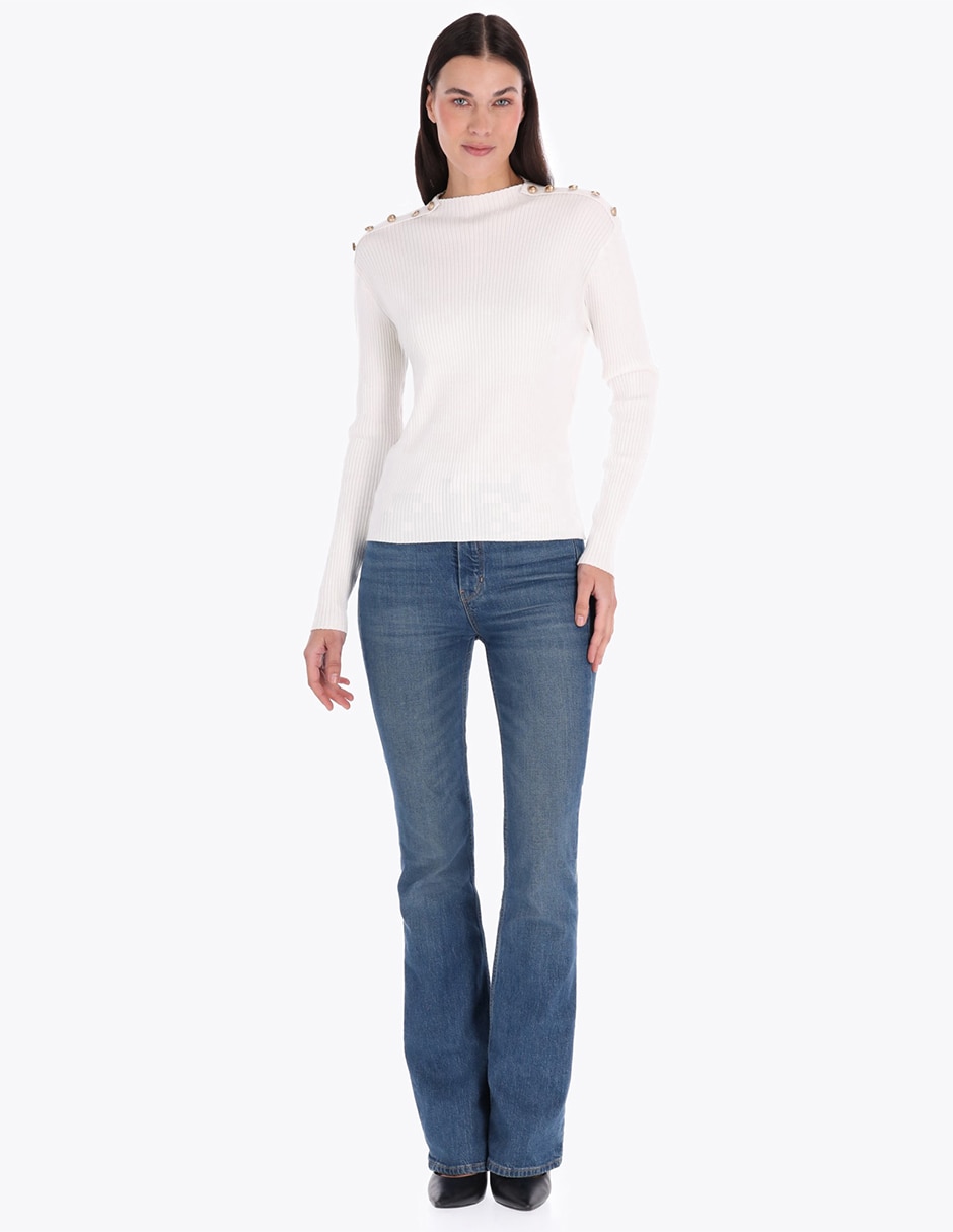 Suéter cuello redondo para mujer 3