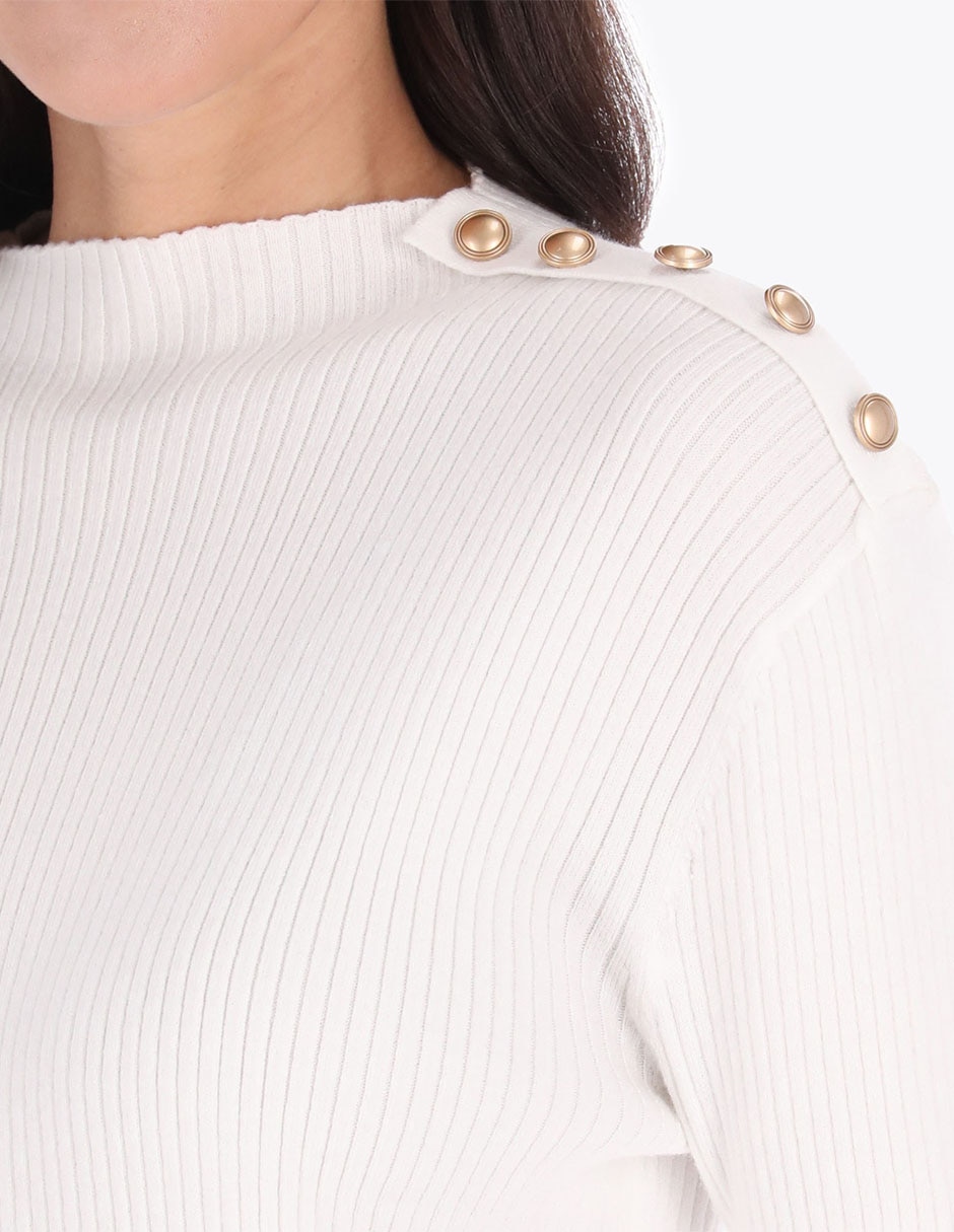 Suéter cuello redondo para mujer 4