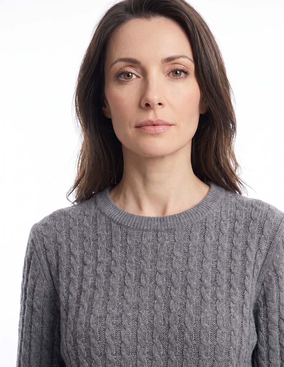Suéter cuello redondo para mujer 2