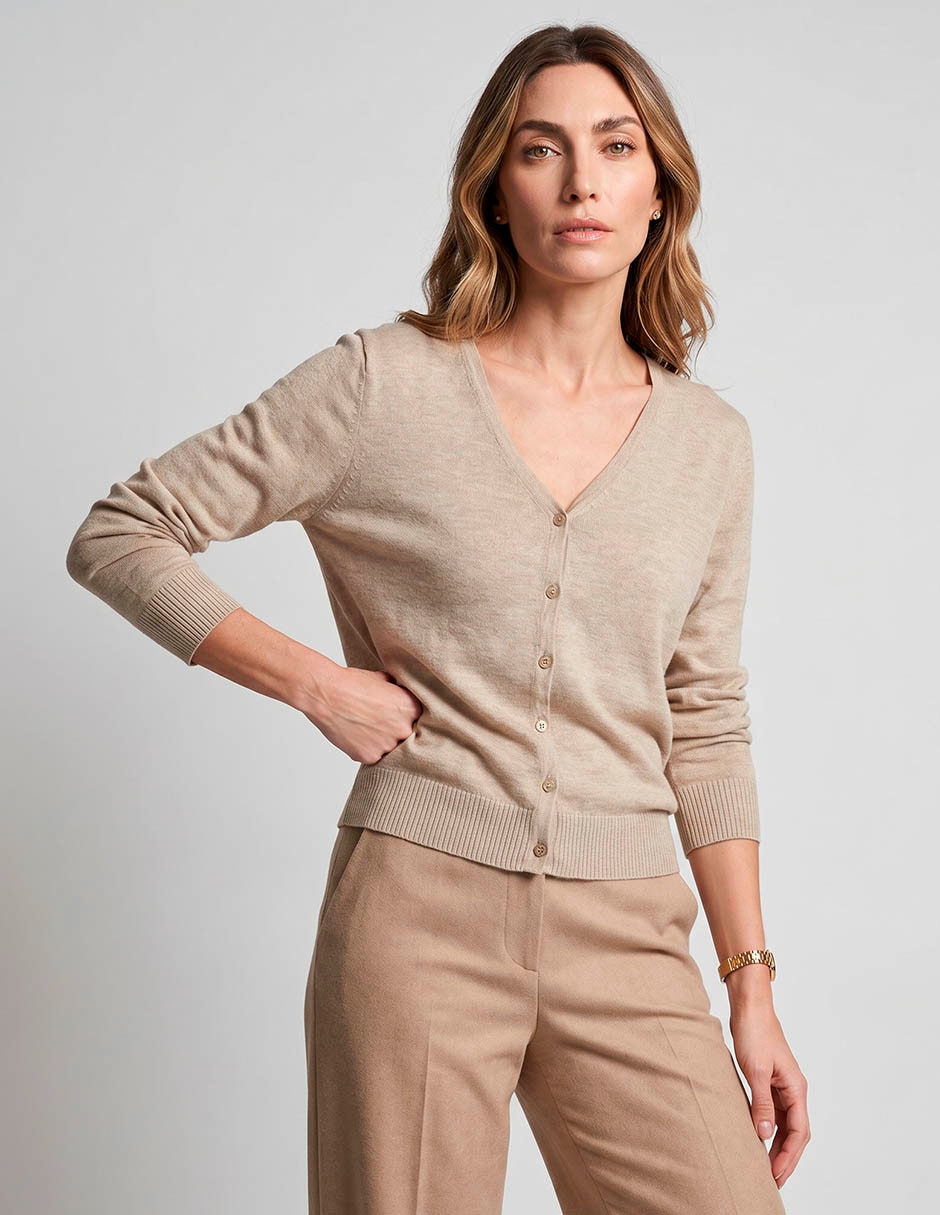 Suéter cuello v para mujer