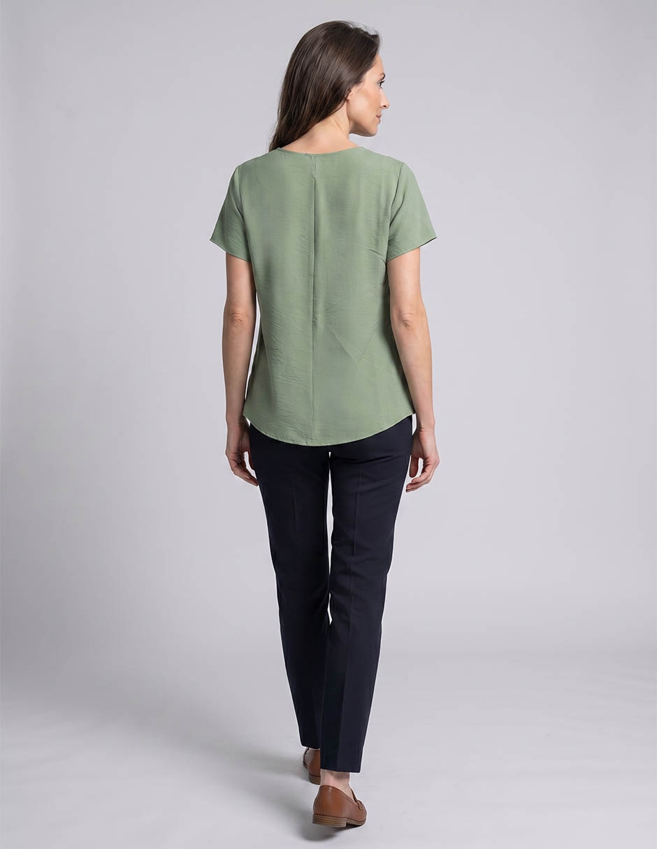 Blusa Tœnica Piezas Sueltas Manga Corta Para Mujer 2