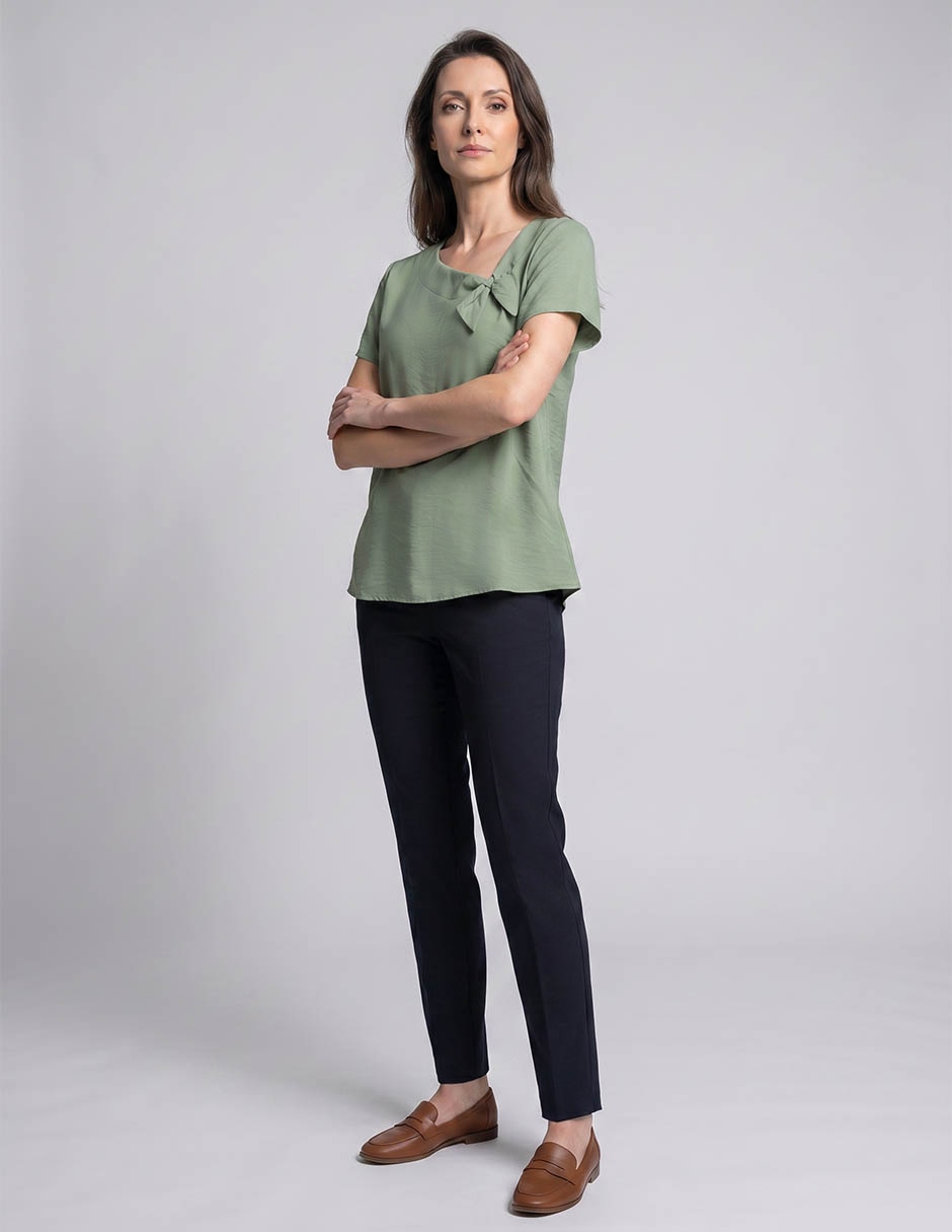 Blusa Tœnica Piezas Sueltas Manga Corta Para Mujer 3
