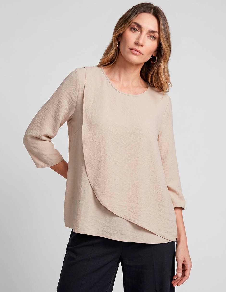 Blusa manga 3/4 para mujer Blusa manga 3/4 para mujer