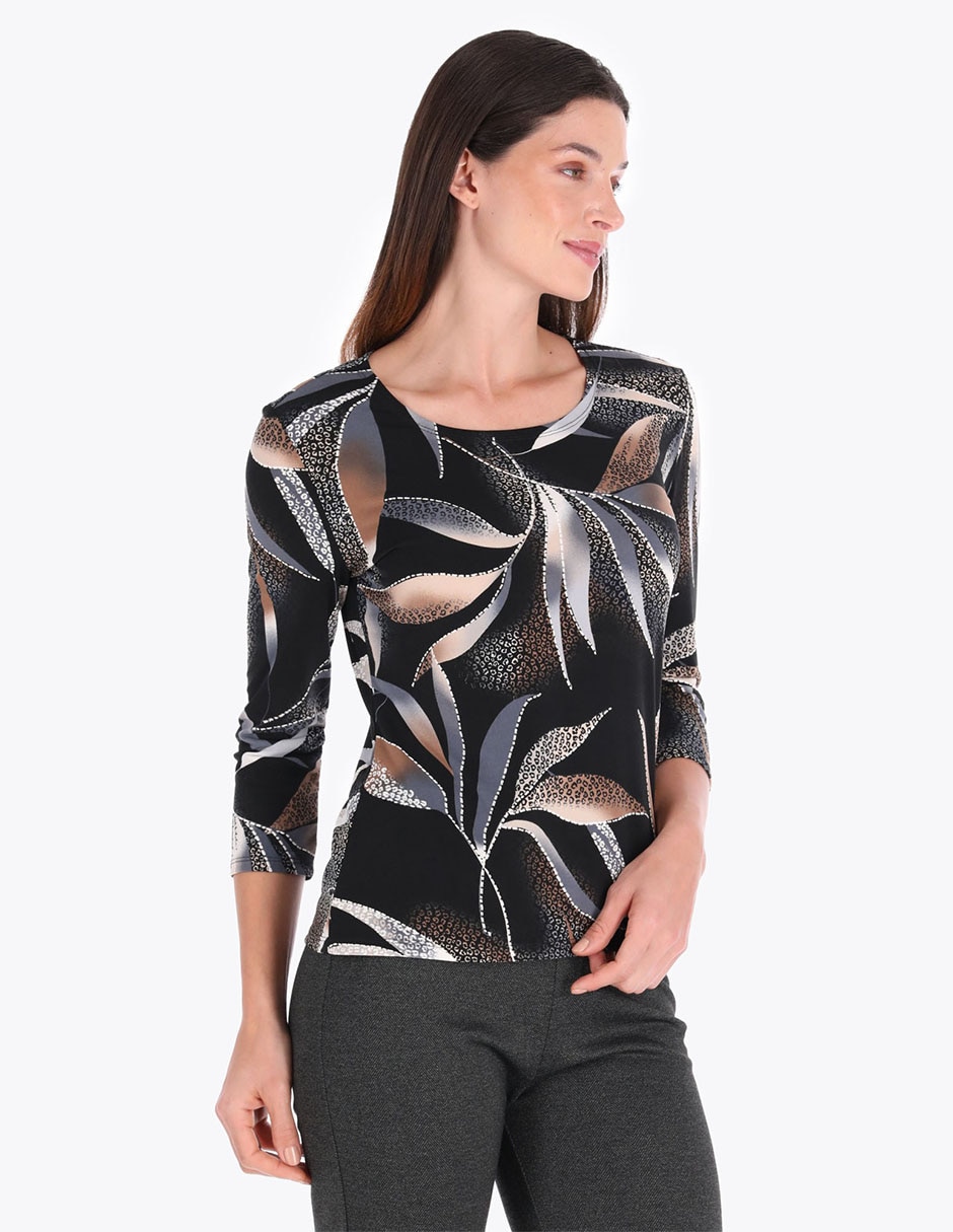 Blusa manga 3/4 para mujer