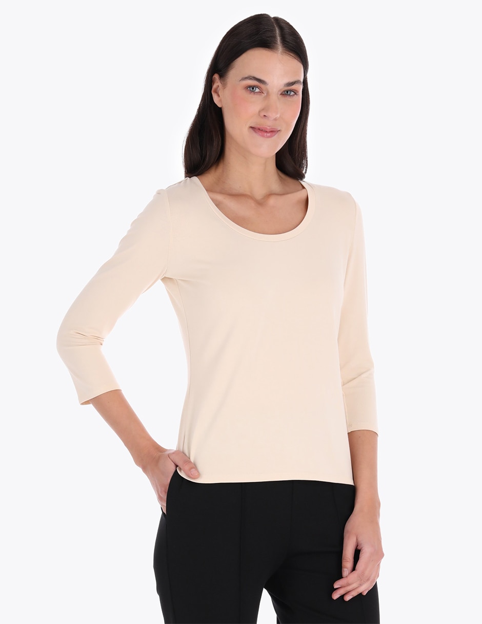Blusa manga 3/4 para mujer
