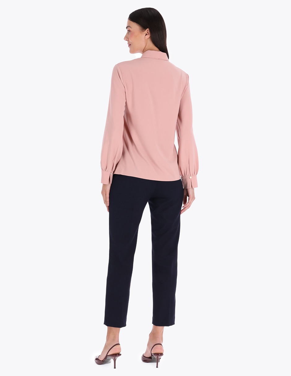 Blusa camisera manga larga para mujer 2