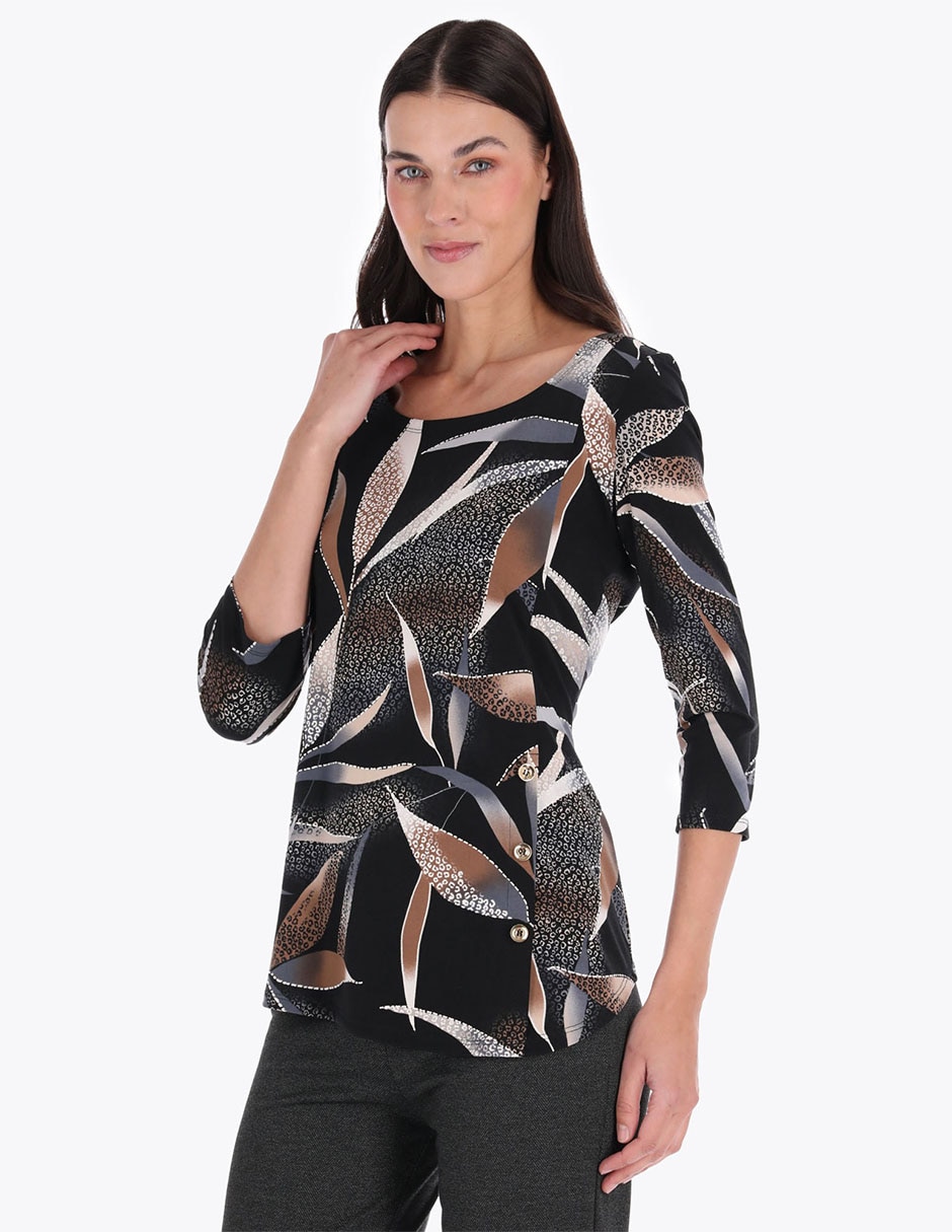 Blusa manga 3/4 para mujer
