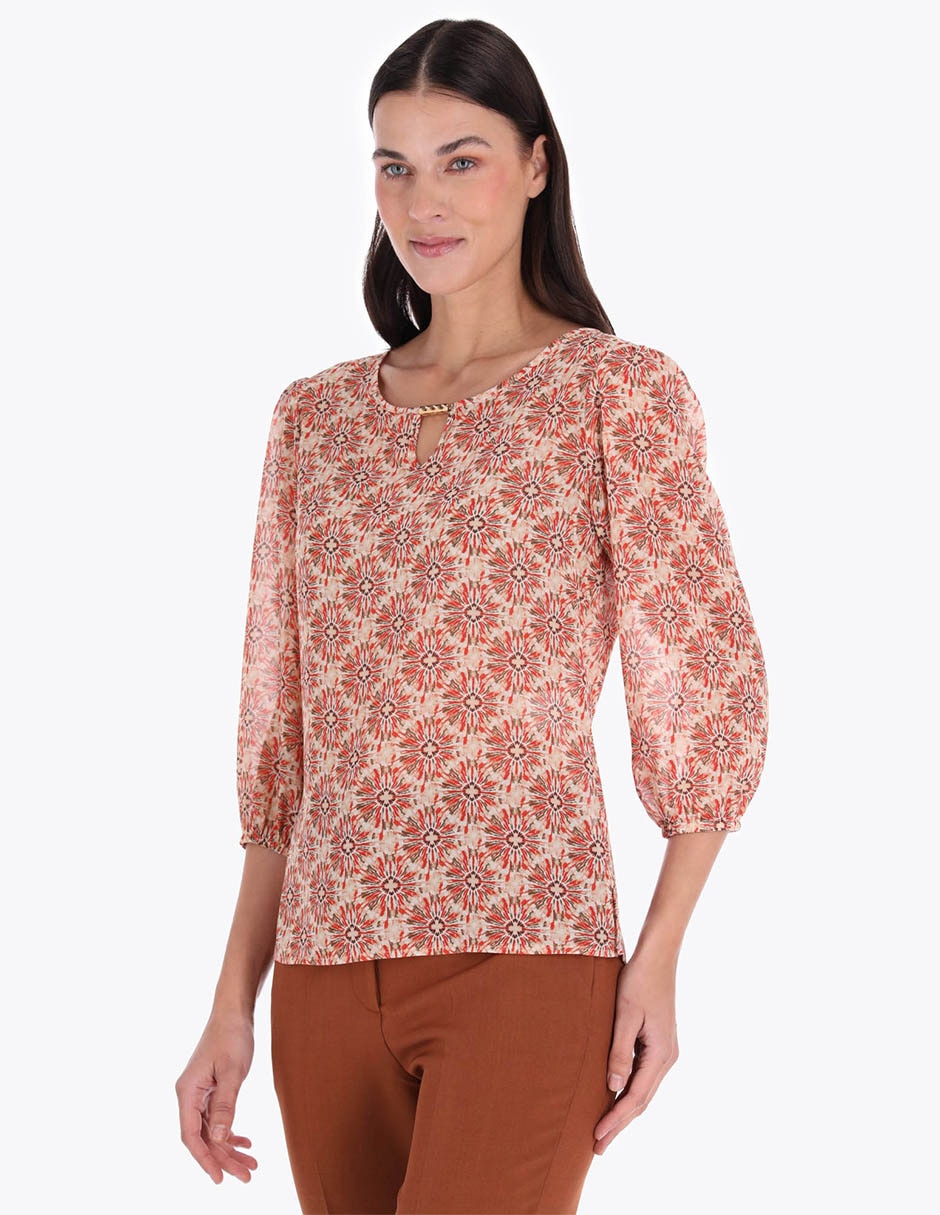 Blusa manga 3/4 para mujer