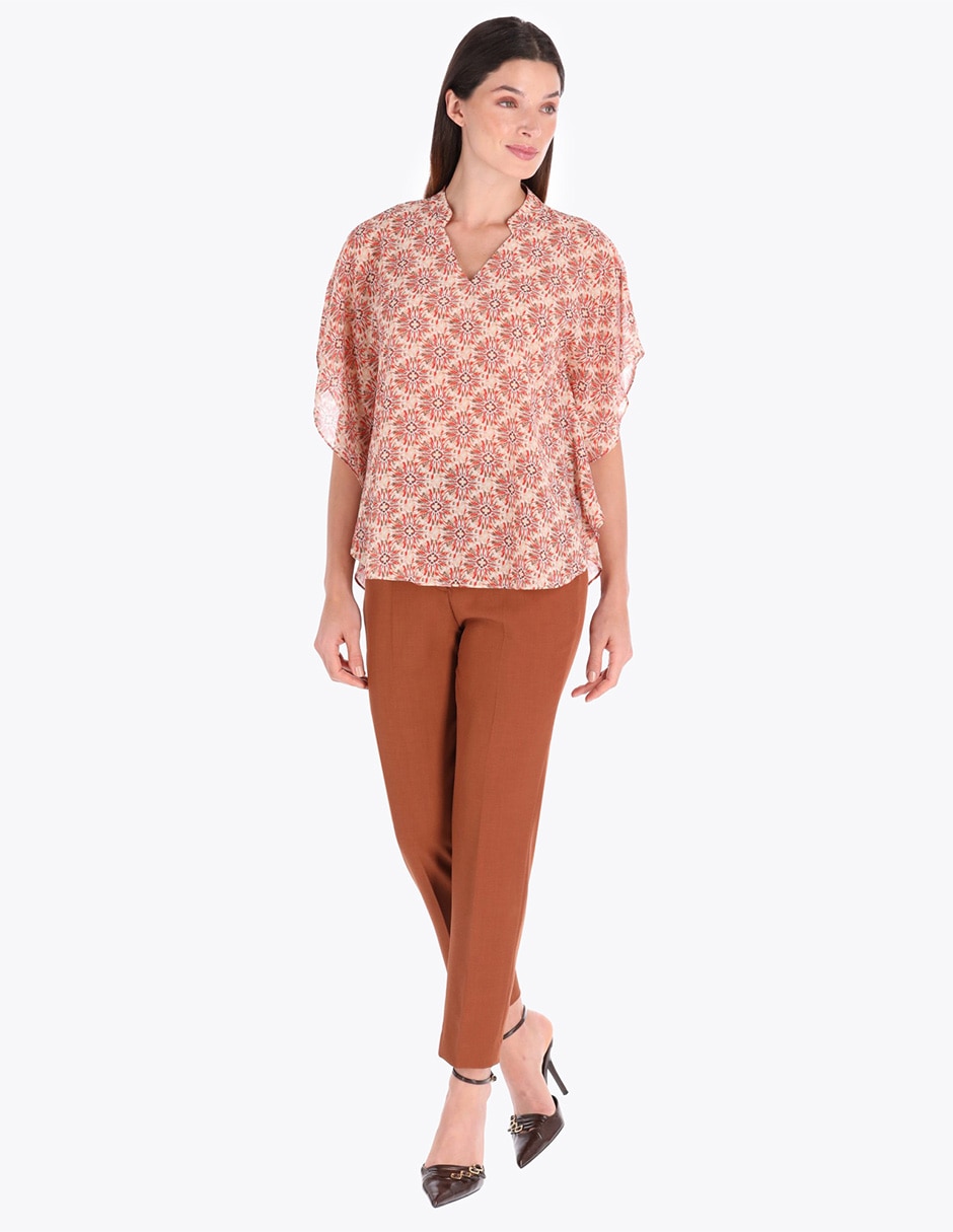 Blusa túnica manga corta para mujer 3