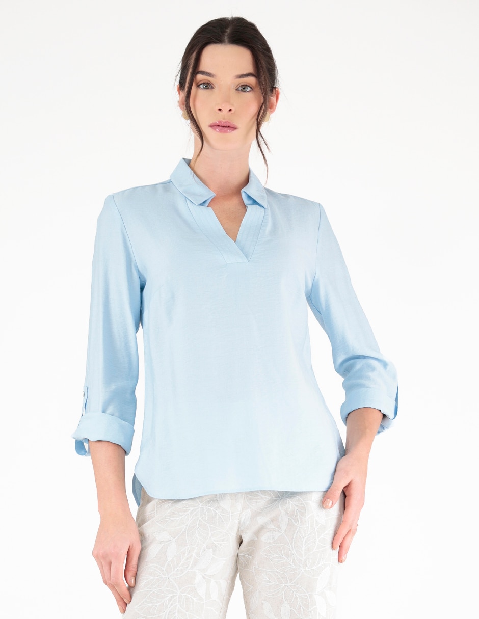 Blusa manga 3/4 para mujer