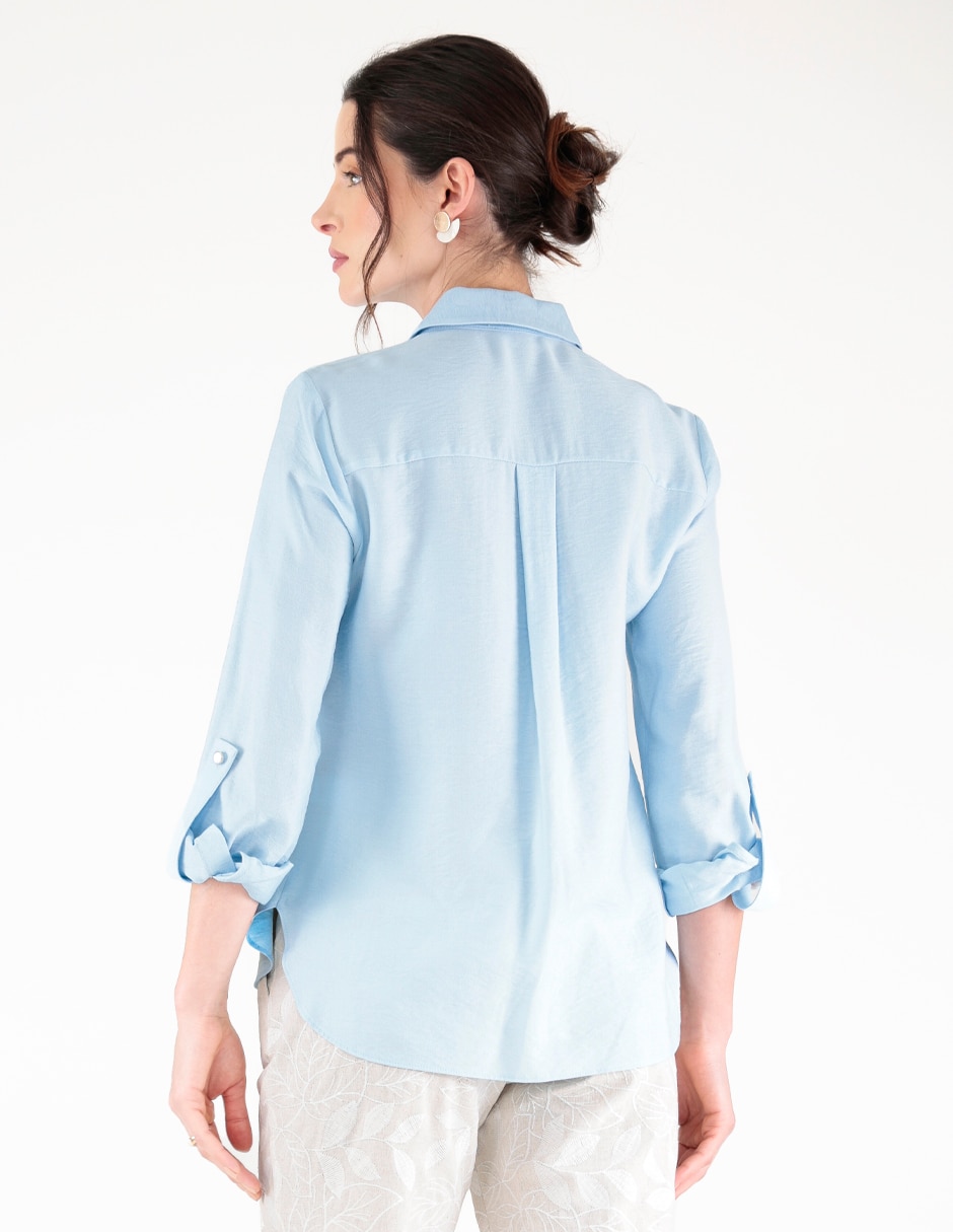 Blusa margaret manga 3/4 para mujer