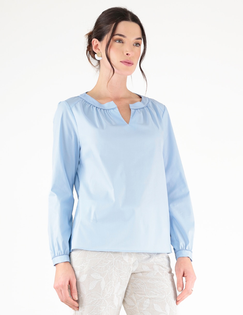 Blusa manga larga para mujer