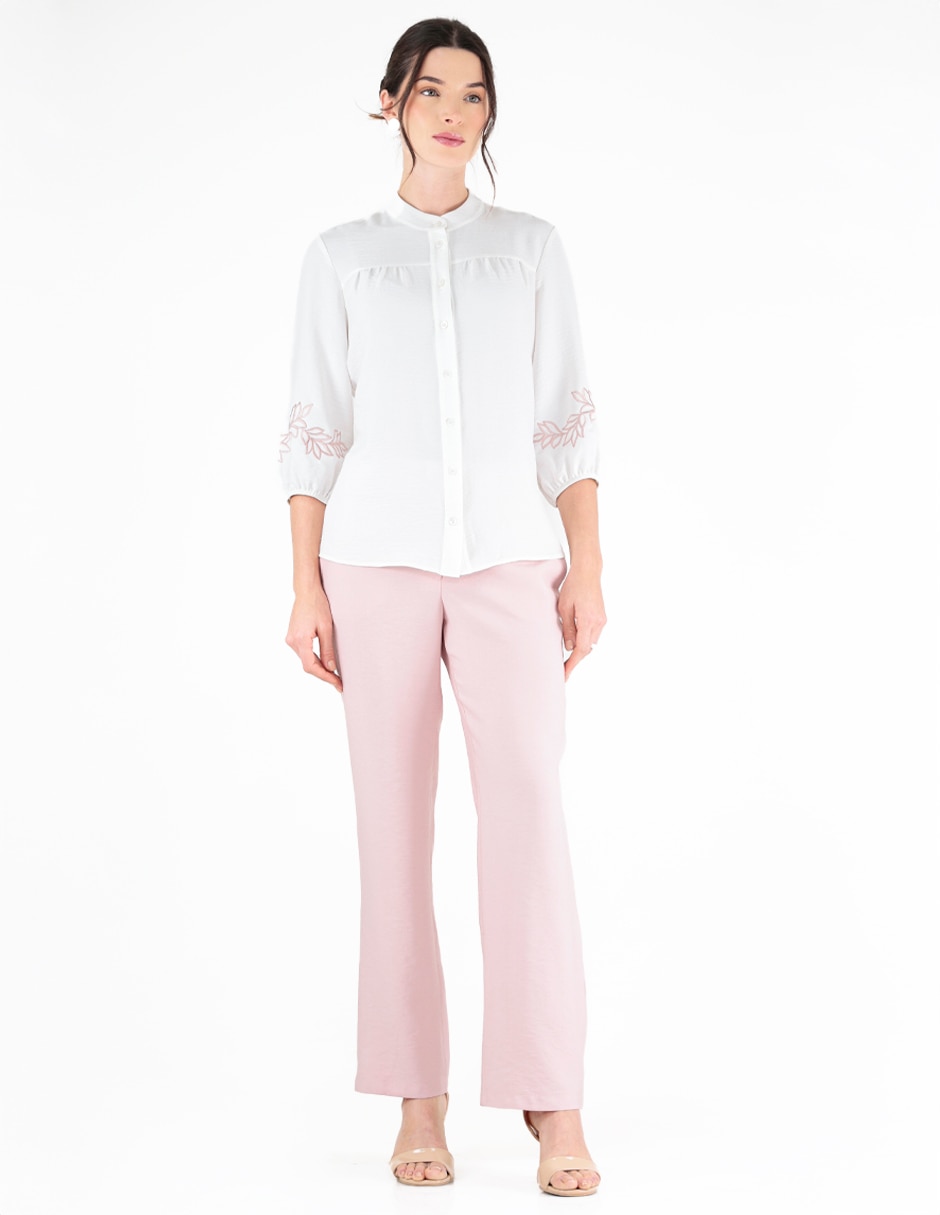 Blusa margaret manga larga para mujer