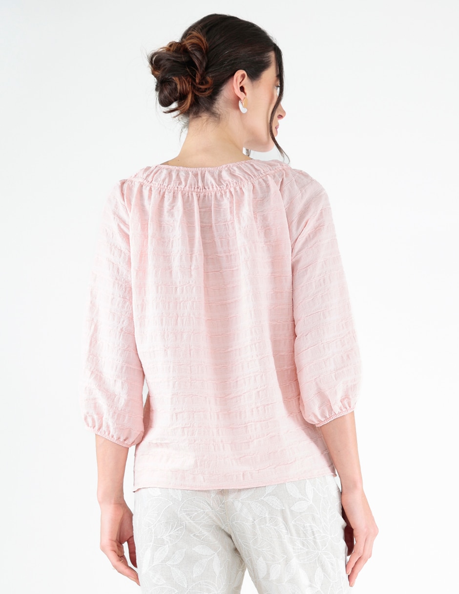Blusa margaret manga 3/4 para mujer