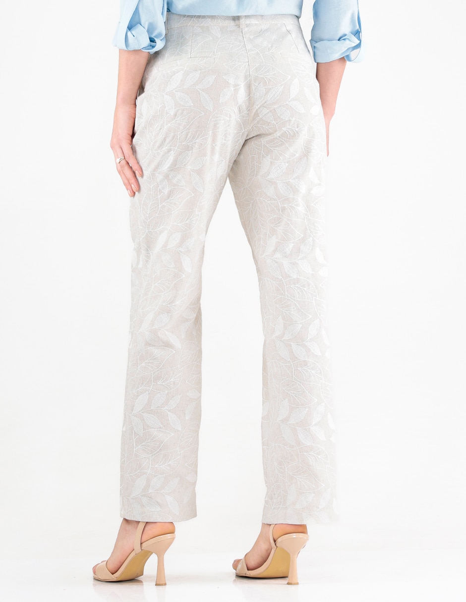 Pantal—n regular straight para mujer 2