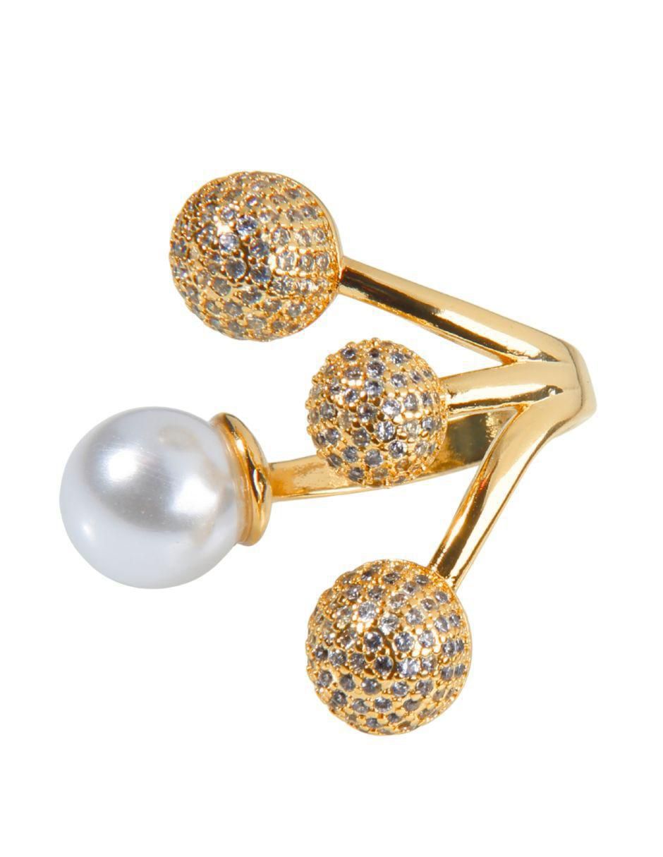 Anillo Constelación 18 k zirconia baño de oro 2