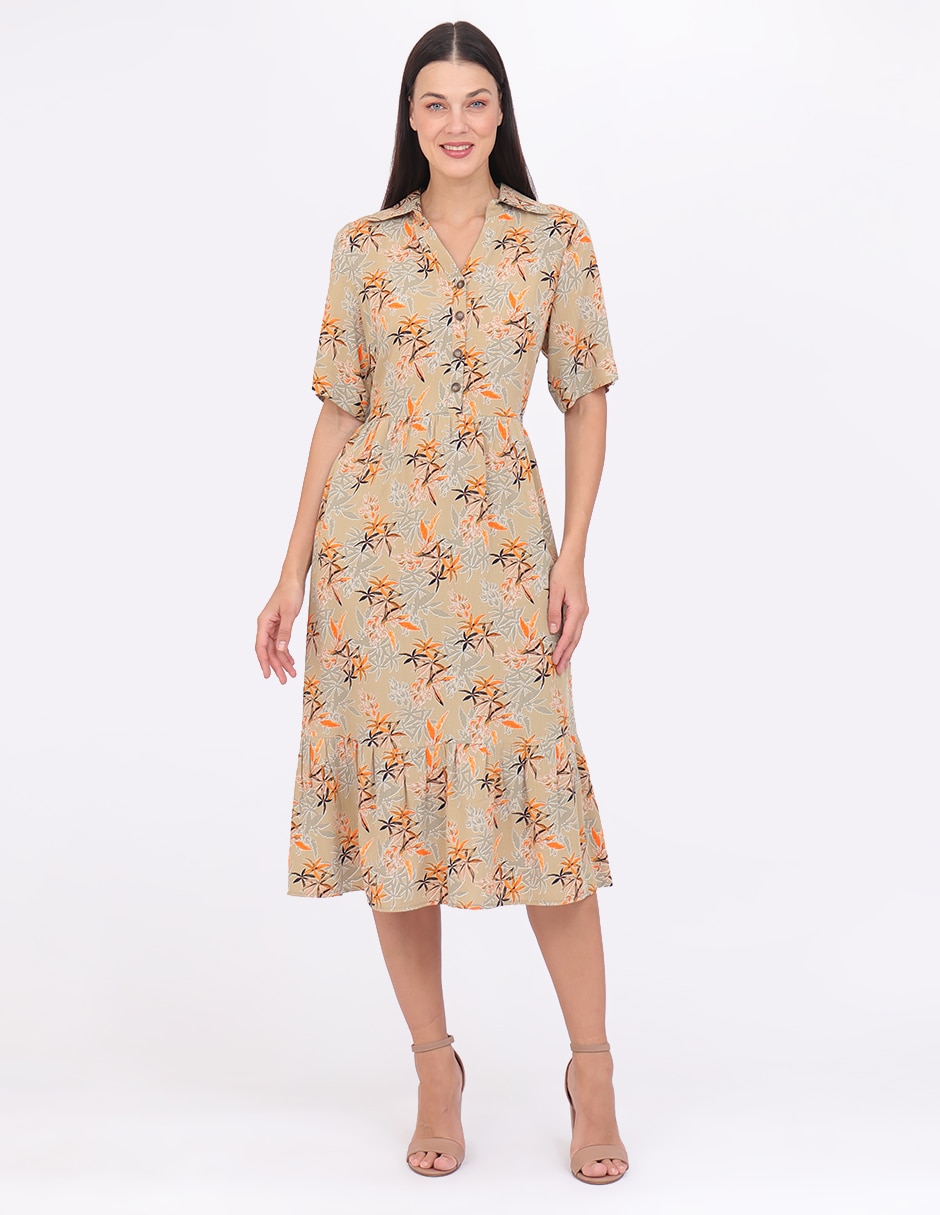 Vestido midi casual Grupo Estoril para mujer