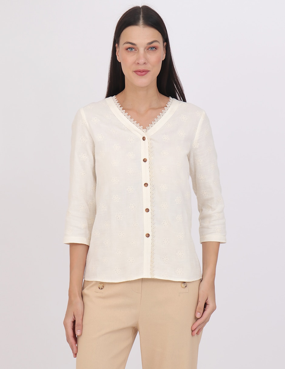 Blusa Grupo Estoril manga 3/4 para mujer 1