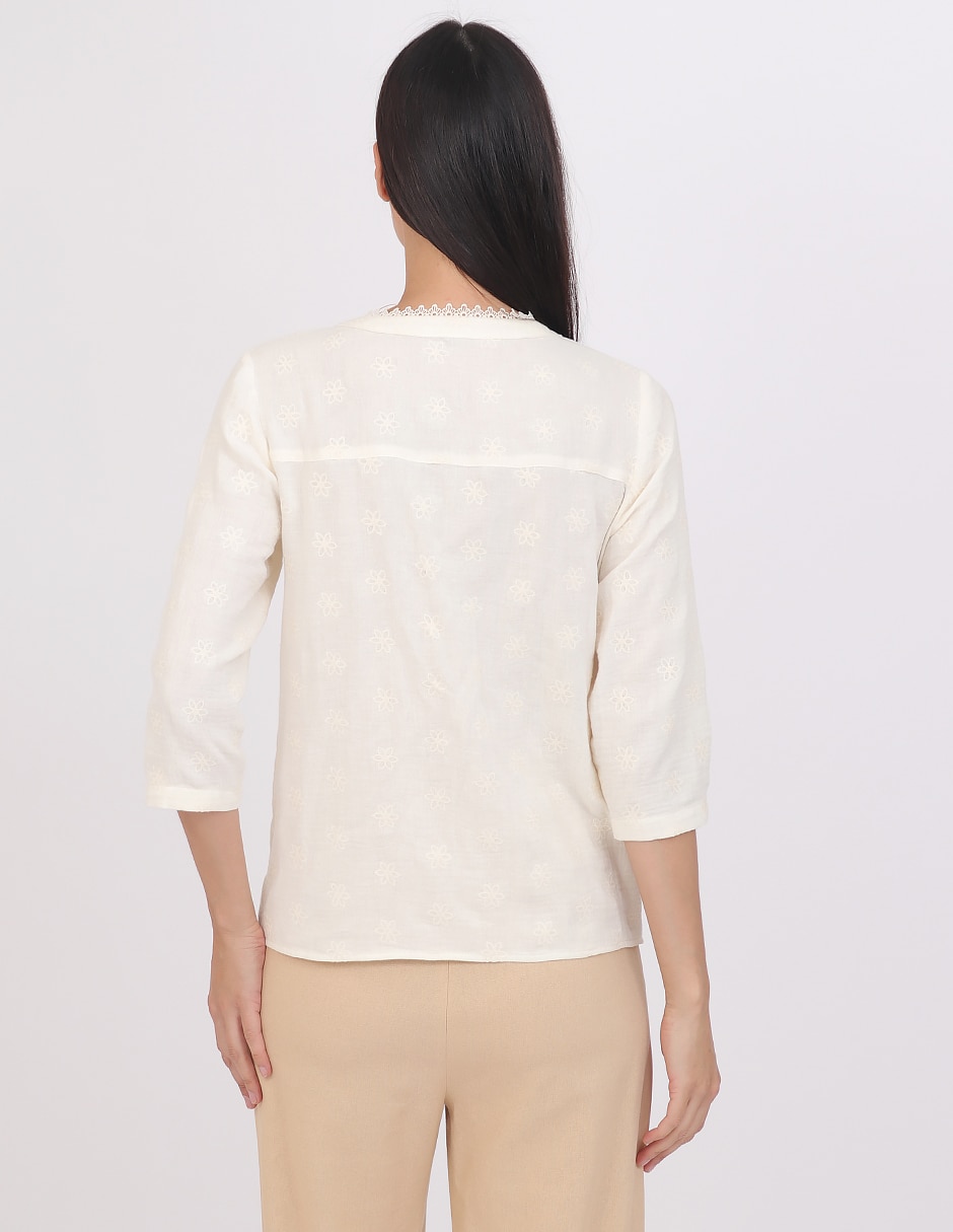 Blusa Grupo Estoril manga 3/4 para mujer 7