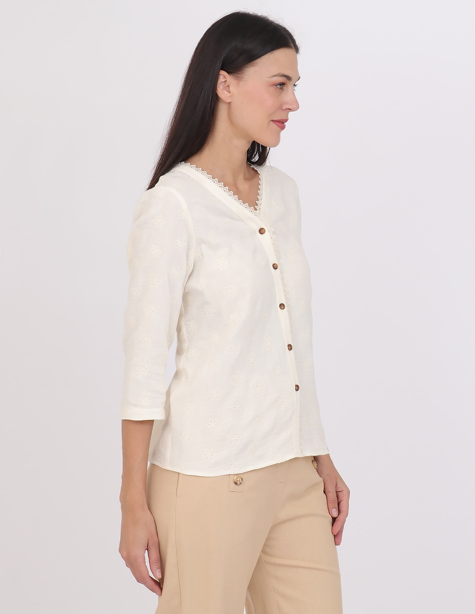 Blusa Grupo Estoril manga 3/4 para mujer 8