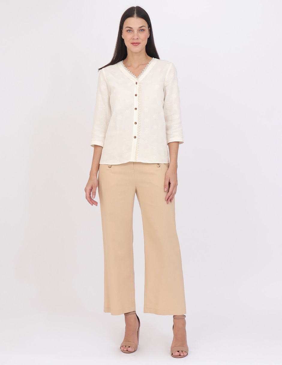 Blusa Grupo Estoril manga 3/4 para mujer 11